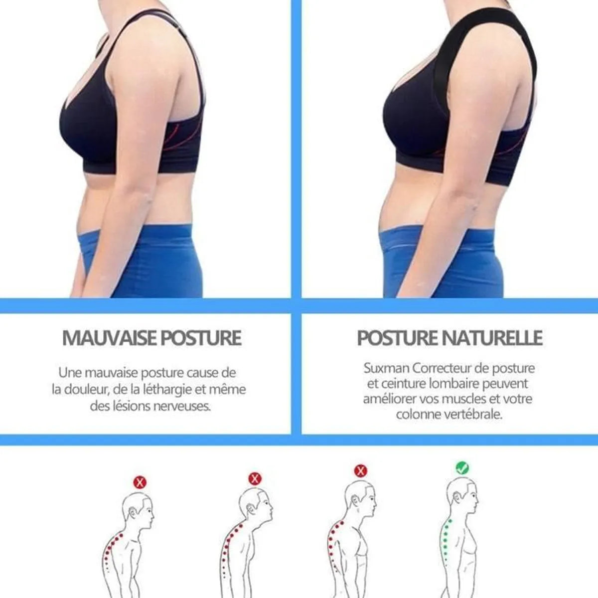 Ceinture de Posture pour Dos